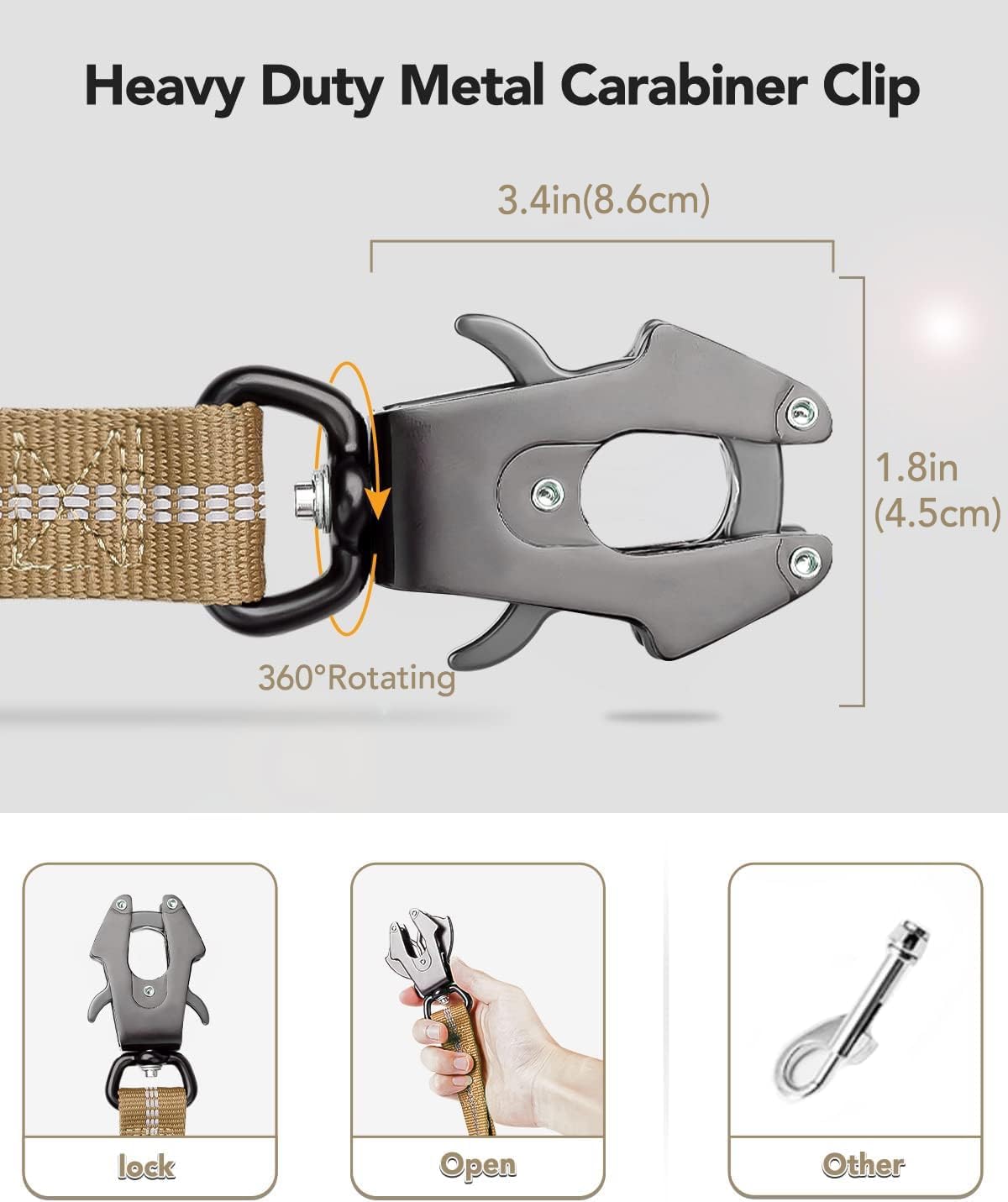 Multi - Functional Bungee Dog Leash with Car Seat Belt & Dual Handles (Adapt to Various Scenarios)