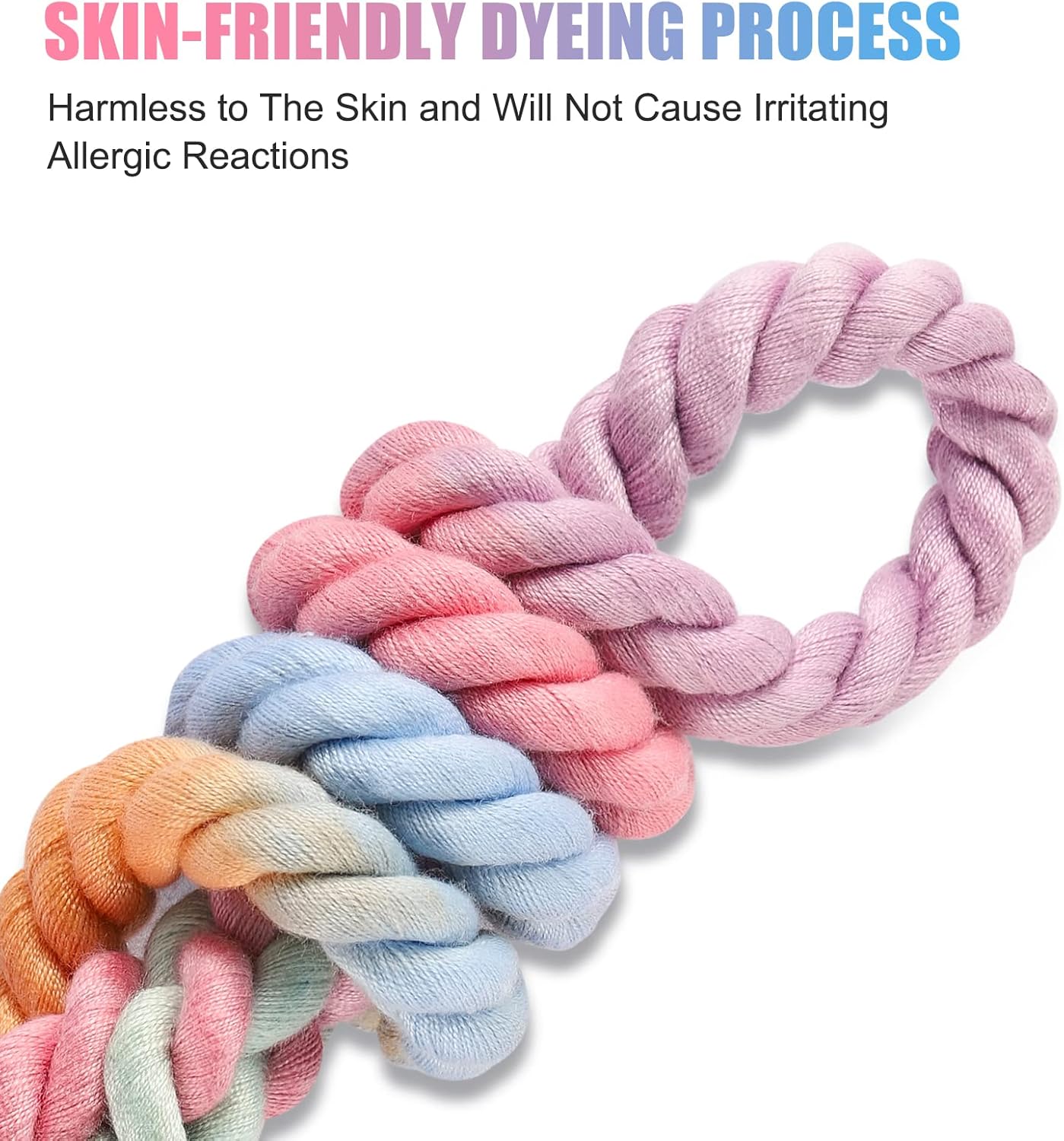 5FT Rainbow - Braided Dog Leash (with Poop Bag Dispenser Hook, 360° Rotating Clasp Design)