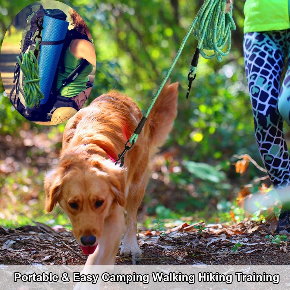 50ft Extra Long Dog Leash Outdoor Rope – Heavy Duty Nylon Tether for Large Dogs