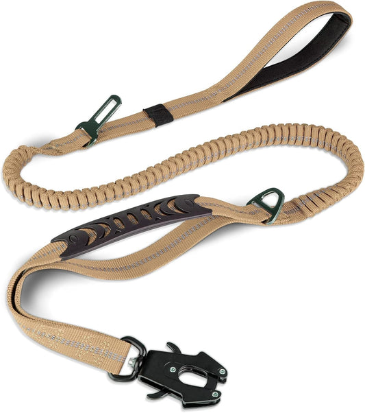 Multi - Functional Bungee Dog Leash with Car Seat Belt & Dual Handles (Adapt to Various Scenarios)