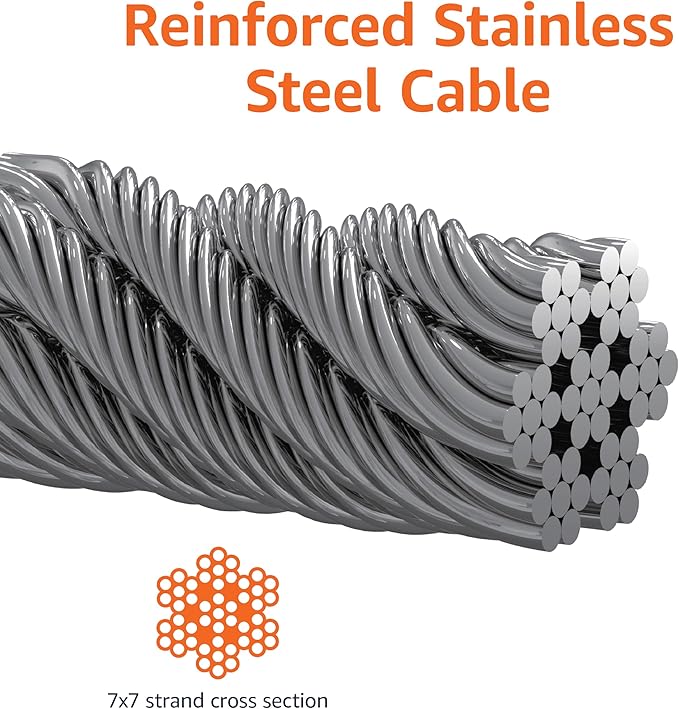 Stainless Steel Wire Pet Leash (High - Strength, Bite - Resistant & Wear - Resistant, Suitable for Large & Medium - Sized Dogs)